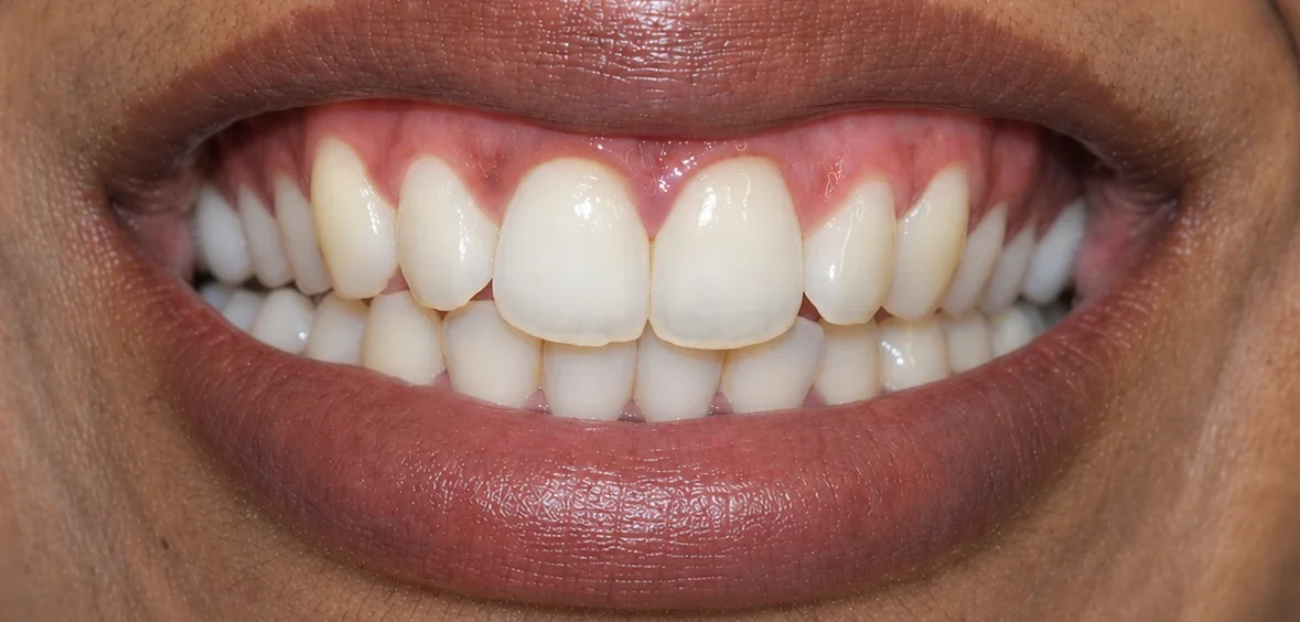 After Laser gum depigmentation